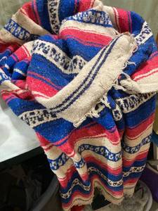 lot 7744 image: Hundred percent acrylic made in Mexico blanket needs washed