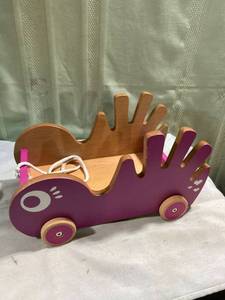 lot 7765 image: 13 12�� x 8�� little purple wooden wagon