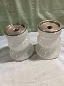 lot 7787 image: 6 12 tall 5 12 base candleholders
