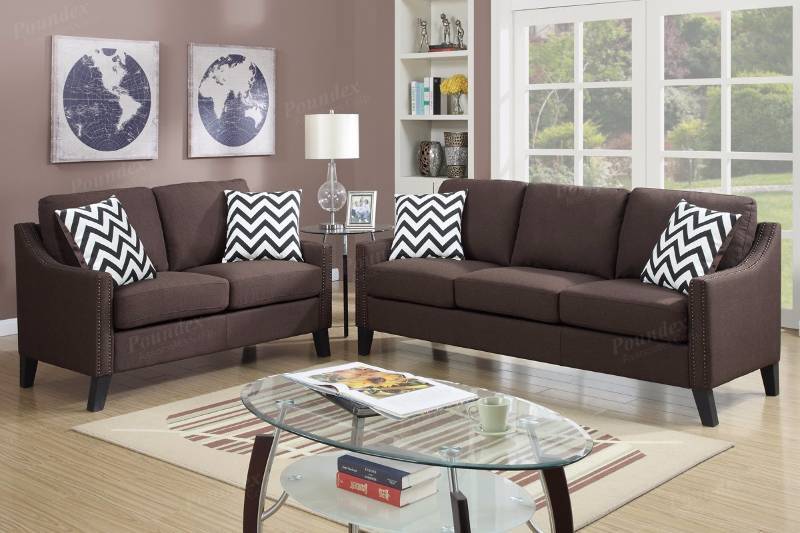 Bobkona Debora 2 Piece Sofa And Loveseat Set Marcus Haus Home