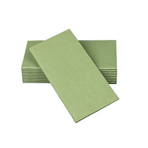 lot 7059 image: SimuLinen Colored Disposable Dinner Napkins � Decorative, Linen-Feel, Elegant & Cloth-Like � OLIVE GREEN - Absorbent & Durable - Weddings, Parties and Holidays � Perfect Size 16x16 Box of 50