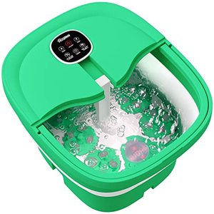 lot 7096 image: HOSPAN (2022.8 Upgrade Collapsible Foot Spa Electric Rotary Massage, Foot Bath with Heat, Bubble, Remote, and 24 Motorized Shiatsu Massage Balls. Pedicure Foot Spa for Feet Stress Relief - FS02A