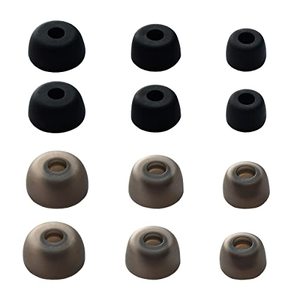 lot 7113 image: Luckvan 6 Pairs Silicone Ear Tips for Jabra Elite 75t 65t Active 7 ProElite 3 Eartips Replacement Silicone for Jabra Earbuds, Black