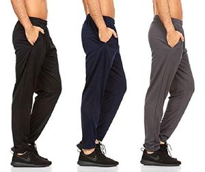 lot 7131 image: DARESAY Active Pants for Men- Quick-Dry Joggers with Two Side Pockets, Athletic, Casual, Active Clothes for Men, 3-Pack.