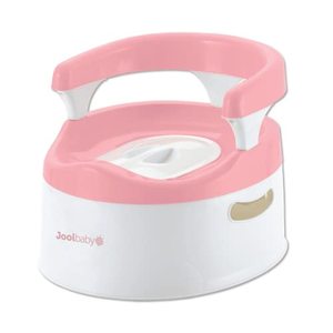 lot 7149 image: Child Potty Training Chair for Girls (Pink), Handles & Splash Guard - Comfortable Seat for Toddler - Jool Baby
