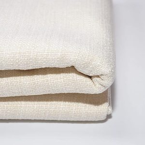 lot 7166 image: Yutong Fabric by The Yard and 9OZ-100% Polyester Upholstery Sewing Fabrics-Solid Ivory Pattern