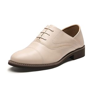 lot 7181 image: Bruno Marc Womens Classic Oxfords Lace Up Business Formal Dress Shoes Beige, Size 8, SBOX2301W
