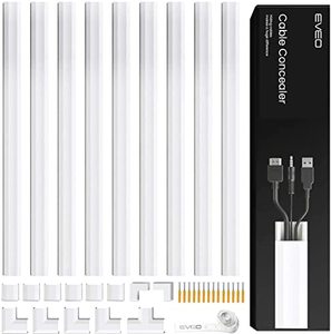 lot 7187 image: 153� Cord Hider - Cable Hider - Wire Covers for Cords - Paintable Cable Concealer, Cable Hider, Wire hiders for TV on Wall - Cable Management Cord Hider Wall -Cable Raceway -White Cord Management