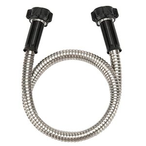 lot 7188 image: Yanwoo 304 Stainless Steel 3 Feet Short Garden Hose with Female to Female Connector, Water Hose, Metal Hose, Heavy Duty Outdoor Hose (3ft)