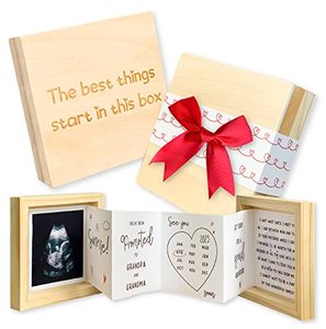 lot 7193 image: 97 Decor Grandparents Baby Announcement Gifts - Pregnancy Announcement for Grandparents - Pregnancy Reveal Grandparents Ideas, New Baby Surprise Announcement, Sonogram Picture Wooden Keepsake Box Gift
