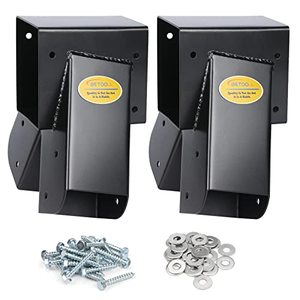 lot 7205 image: BETOOLL Swing Set Brackets - 2pcs A Frame Swing Bracket Swing Set Hardware with All Mounting Accessories (Black)