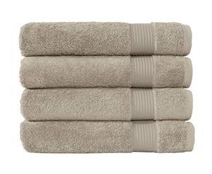 lot 7207 image: Classic Turkish Towels - Luxury Bath Towels, 100% Turkish Cotton, Quick Dry, Soft and Absorbent Large Bathroom Towels, Amadeus Collection, 4-Piece Set - 30 x 54 Inches (Beige)