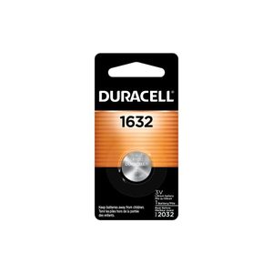 lot 7219 image: Duracell 1632 3V Lithium Battery, 1 Count Pack, Lithium Coin Battery for Medical and Fitness Devices, Watches, and more, CR Lithium 3 Volt Cell