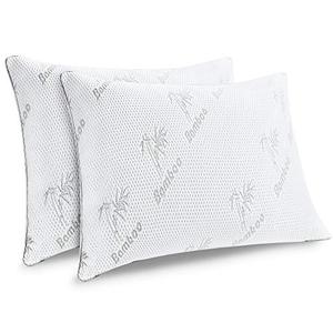 lot 7223 image: Enjoy Life Bamboo Pillow Protectors with Zipper, Quilted Pillow Covers,Super Soft,Natural Hypoallergenic -Set of 2,King Size