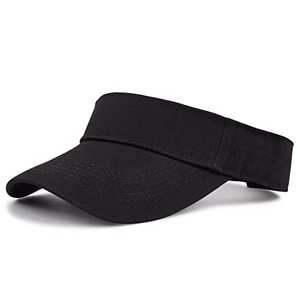 lot 7242 image: Zando Womens Visor Hats Unisex Sun Visors for Women Men Adjustable Sports Cap Golf Tennis Visors for Women Lightweight Sun Protection Hat Outdoor Beach hats for Women Summer Running Hat Black One Size