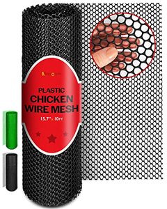 lot 7261 image: MAPORCH Chicken Wire Fence Mesh, 15.7IN x 10FT Black Plastic, Hexagonal Fencing Wire for Gardening, Poultry Fencing, Chicken Wire Frame for Crafts, Floral Netting