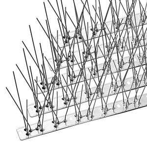lot 7285 image: OFFO Bird Spikes with Stainless Steel Base, Durable Bird Repellent Arrow Pigeon Fence Kit for Deterring Small Bird, Crows and Woodpeckers, Covers 10.2 Feet(3.1m)
