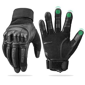 lot 7289 image: Tactical Gloves for Men Rubber Guard Touch Screen Full Finger Airsoft Gloves for Hunting Cycling Motorbike