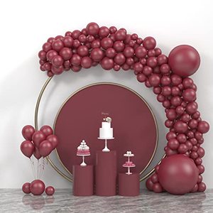lot 7305 image: Kozee Burgundy Balloons different sizes 105 PACK 18105 inch Maroon balloon Garland kit For Wedding Birthday anniversary decorations (Burgundy Pearl)