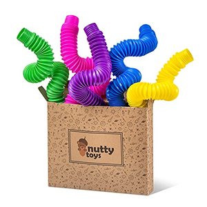 lot 7321 image: Nutty Toys Jumbo XXL Pop Tubes Sensory Toys, Fine Motor Skills Learning Baby Toddler Toy, Top ADHD & Autism Fidget 2023 for Kids Best Preschool Gifts Idea Unique Boy & Girl Christmas Stocking Stuffers