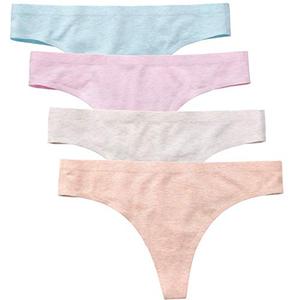 lot 7339 image: Wealurre Womens Cotton Underwear Breathable Panties Low Rise Thong(3118L,Light Basics)
