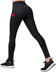 lot 7475 image: Ewedoos High Waisted Leggings for Women Yoga Pants with Pockets Tummy Control Leggings (Black, Small)