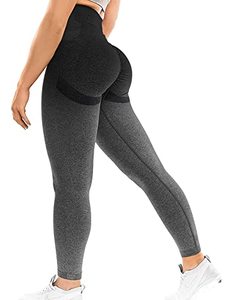 lot 7486 image: YEOREO Scrunch Butt Lift Leggings for Women Workout Yoga Pants Ruched Booty High Waist Seamless Leggings Compression Tights Gradient Dark Grey XL
