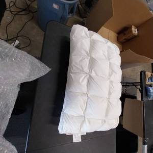 lot 7496 image: King size white pillow.