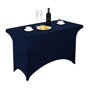 lot 7516 image: LZY Spandex Fitted Stretch Table Cover for 6 ft or 4ft or 8ft Folding Table, Rectangular Cocktail Tablecloth, Perfect for Party or Banquet