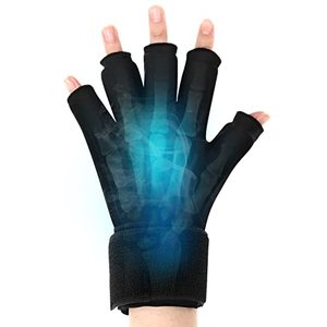 lot 7530 image: Tolaccea Finger Arthritis Compression Ice Glove for Pain Relief, Adjustable Wrist Strap Hand Wrist Ice Pack for Hot & Cold Therapy, Reusable Gel Cold Pack for Tendinitis, Carpal Tunnel