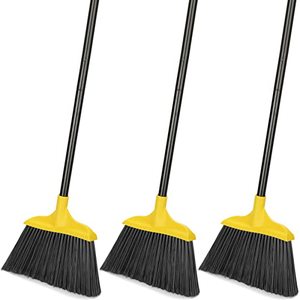 lot 7535 image: Broom Outdoor Indoor Heavy-Duty 54 Inches 3 Pack for Courtyard Garage Lobby Shop Home Kitchen Office Floor