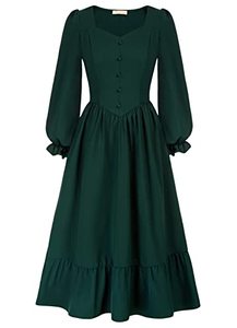 lot 7544 image: Belle Poque 1950s Dresses for Women High Waist Vintage Graduation Halloween Dress Green 2XL