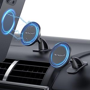 lot 7558 image: PROfezzion 2-Pack Compatible with MagSafe Car Mount, Magnetic Phone Holders for Car Dashboard, Home & Office fit for iPhone 14 13 12 Pro Max Plus, Mag-Safe Case & All Phones 14 Strong N52 Magnets