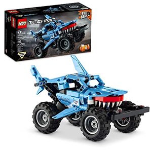lot 7562 image: LEGO Technic Monster Jam Megalodon 42134 Set - 2 in 1 Pull Back Shark Truck to Lusca Low Racer Car Toy, Build for Real Series, Mindstorm-Compatible, Great Gift for Kids, Boys, and Girls Ages 7