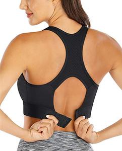 lot 7565 image: Ewedoos High Impact Sports Bras for Women Push up Sports Bra Racerback Sports Bras Workout Bra Running Bra Black