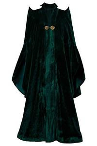 lot 7568 image: COSMOVIE Womens Witch Halloween Cosplay Costume Wizard Sorceress Cloak Robe Coat (M, McGonagall)