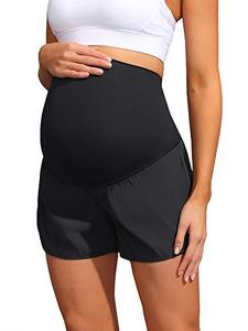 lot 7582 image: 2 in 1 Athletic Shorts Workout Gym Yoga Shorts for Maternity with Phone Pocket Black