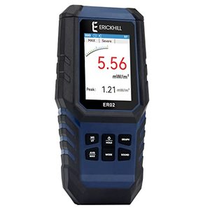 lot 7611 image: ERICKHILL EMF Meter,3-in-1Rechargeable Digital Electromagnetic Field Radiation Detector for EF RF MF,5G Cell Tower, WiFi Signal Detector, for Home&Office EMF Inspections, and Ghost Hunting