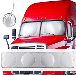 lot 7620 image: Semi-Truck Sun Shade for Windshield & Side Windows,240T Windshield Sun Shade Maximum Coverage Windshield for Truck to Block UVSun Heat Rays Semi Truck Accessories,for SemiCommercialRVBig Rig Truck