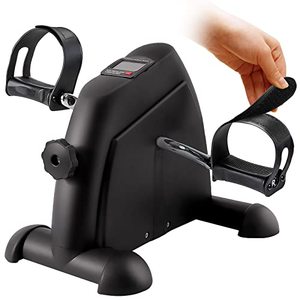 lot 7629 image: GOREDI Pedal Exerciser Stationary Under Desk Mini Exercise Bike - Peddler Exerciser with LCD Display, Foot Pedal Exerciser for Seniors,ArmLeg Exercise (Black)