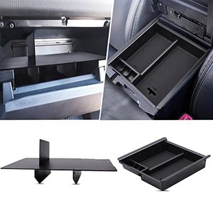 lot 7642 image: DIAMOOKY Center Console Organizer for Toyota Tacoma 2023 2022 2021 2020 2019 2018 2017 2016 Glove Box Organizer Tacoma Interior Accessories, Armrest Box Insert Tray (2PCS)