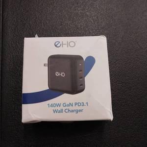 lot 7702 image: USB C Wall Charger, 140W PD 3.1 PPS 3-Port GaN III Fast Charger Type C Charging Station Foldable Power Adapter Travel Charger Block Compatible wMacBook, Laptop, iPad, iPhone, Samsung and More-Black