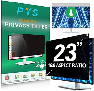 lot 7712 image: PYS 23 Inch Privacy Screen for 169 Widescreen Computer Monitor - Easy Removable Screen Filter Shield - Anti Glare & Blue Light - Anti Scratch Protector Film for Data Security