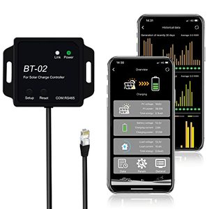 lot 7718 image: ECO-WORTHY Bluetooth Module 5.0 for MPPT Solar Charge Controller, with 82ft Wirelessly Remote Control, Real-time Monitor and RJ45 Communication Port, BT-02 RS485
