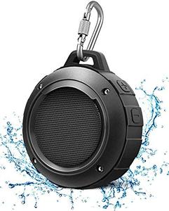 lot 7736 image: Kunodi Outdoor Waterproof Bluetooth Speaker, Wireless Portable Mini Shower Travel Speaker with Subwoofer, Enhanced Bass, Built in Mic for Sports, Pool, Beach, Hiking, Camping (Black)