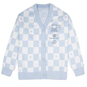 lot 7751 image: Womens Japan Cute Cardigan Sweater Kawaii JK Uniform Cardigan Sweater Cosplay Sweater (Blue, L)