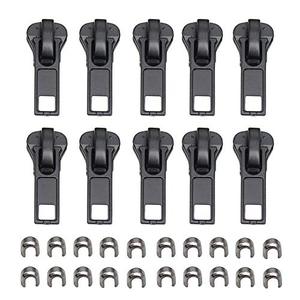 lot 7770 image: YaHoGa 8 Pieces #5 Black Zipper Sliders Zipper Repair Zipper Replacement for Plastic Jacket Zippers