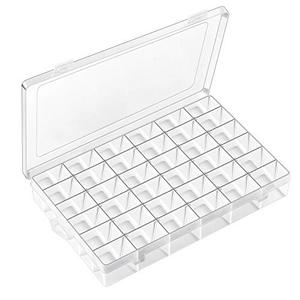 lot 7841 image: 36 Grids Plastic Organizer Box with Adjustable Diviers for Beads Crafts Jewelry Fishing Tackles Earring Container Tool ((1.7In1.1In) 36Grid)