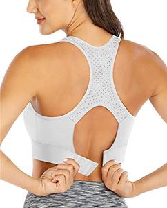 lot 7047 image: Ewedoos High Impact Sports Bras for Women Push up Sports Bra Racerback Sports Bras Workout Bra Running Bra Lightgrey