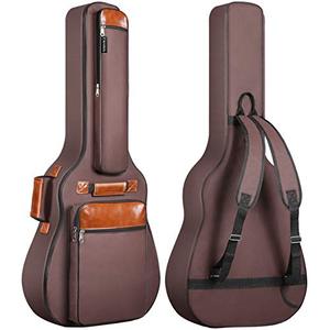 lot 7386 image: CAHAYA Guitar Bag 40 41 42 Inches 6 Pockets Guitar Case Water Resistent Oxford Cloth 0.5 Inch Extra Thick Sponge Overly Padded for Acoustic Classical Guitar with Anti-theft Pocket CY0150